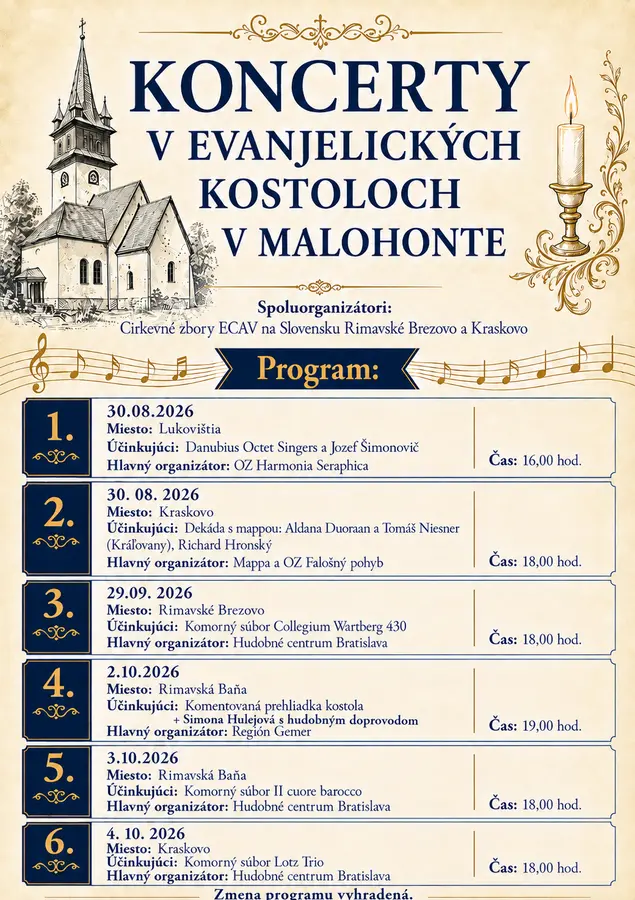 Koncerty v Malohonte