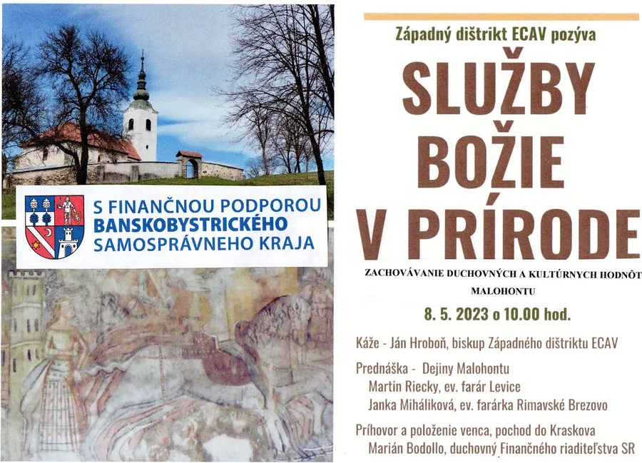 Pozvánka na služby Božie v prírode